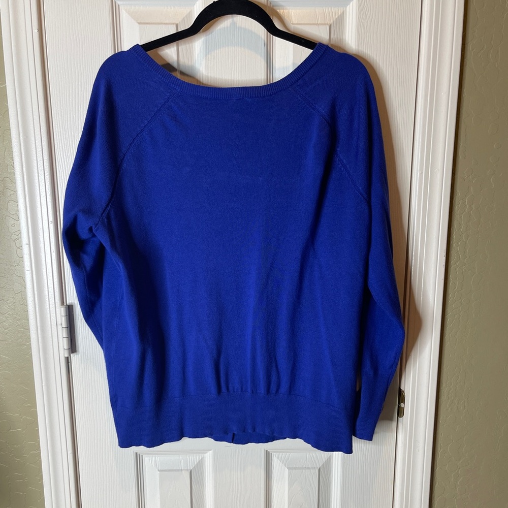 Lane Bryant Royal Blue Knit Sweater - Picture 2 of 4